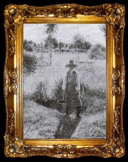 framed  Camille Pissarro The Gardener, ta009-2